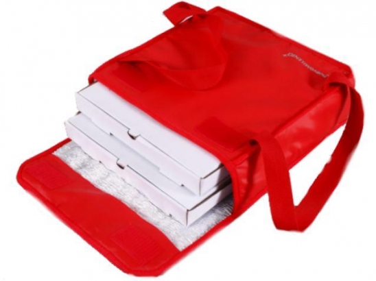  Bolso térmico para 2 cajas de pizza 33 x 33 cm. con Velcro