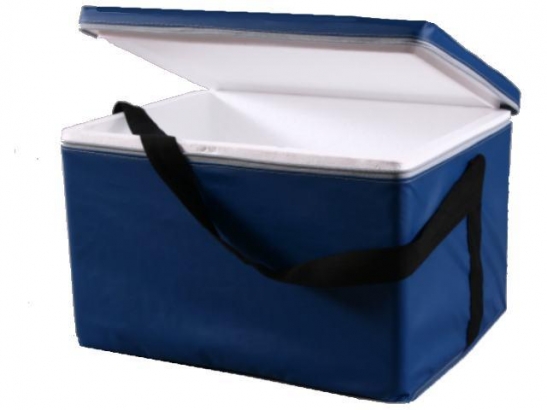 Caja de telgopor con funda de 43 X 31 X 25,5 cm