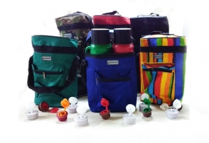 Matera premium para 2 termos y bolsillo grande